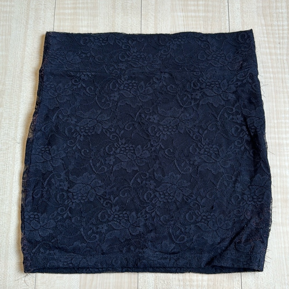 Black lace skirt